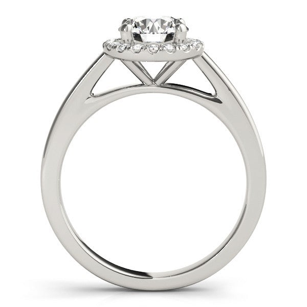 2Ct DE/VS Lab Grown Round Diamond Halo Engagement Ring 18K White Gold