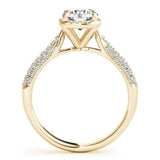 Lab Grown Round Diamond Halo Engagement Ring