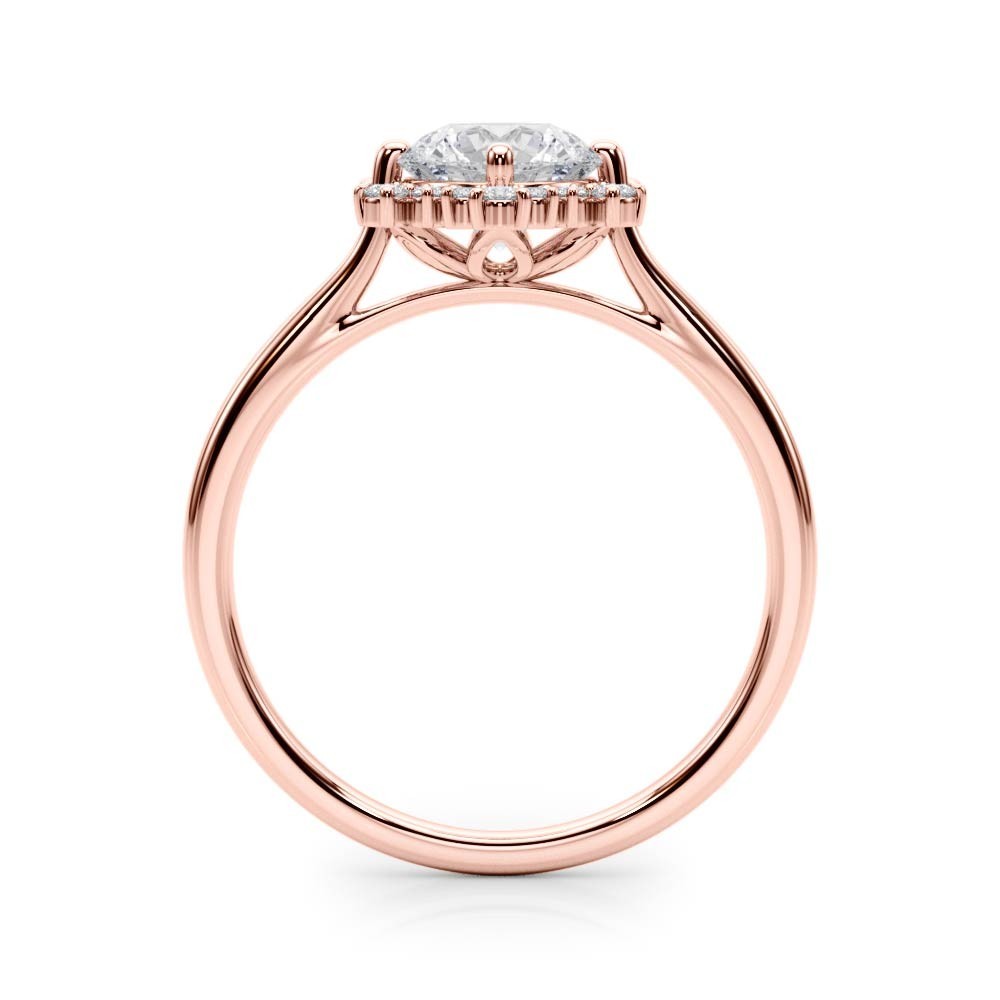 Lab-Grown Diamond Halo Engagement Ring in Platinum