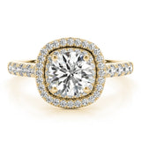 Lab-Grown Diamond Halo Engagement Ring in Platinum