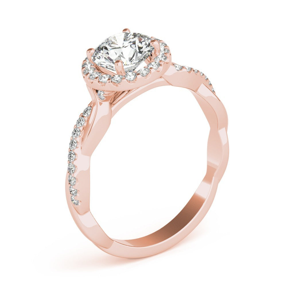 Lab-Grown Diamond Halo Engagement Ring in Platinum