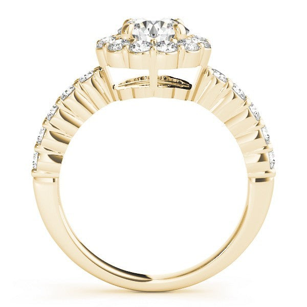 Lab Grown Round Diamond Halo Engagement Ring