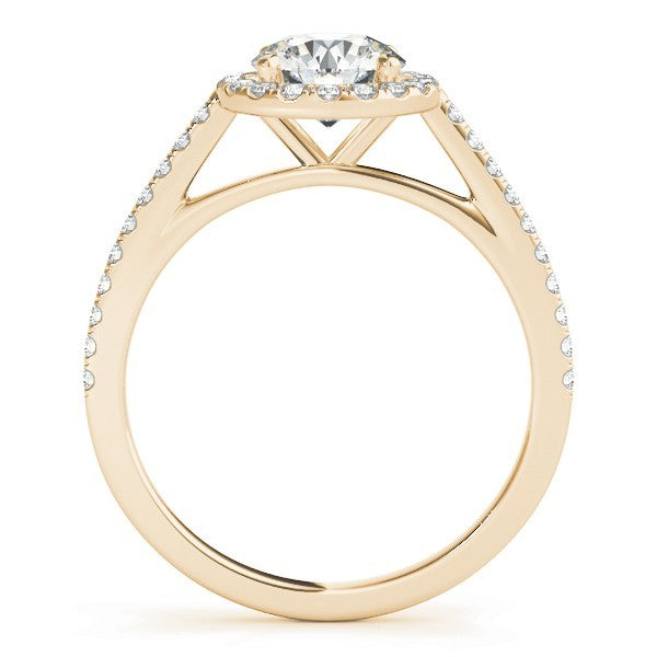 Lab Grown Round Diamond Halo Engagement Ring