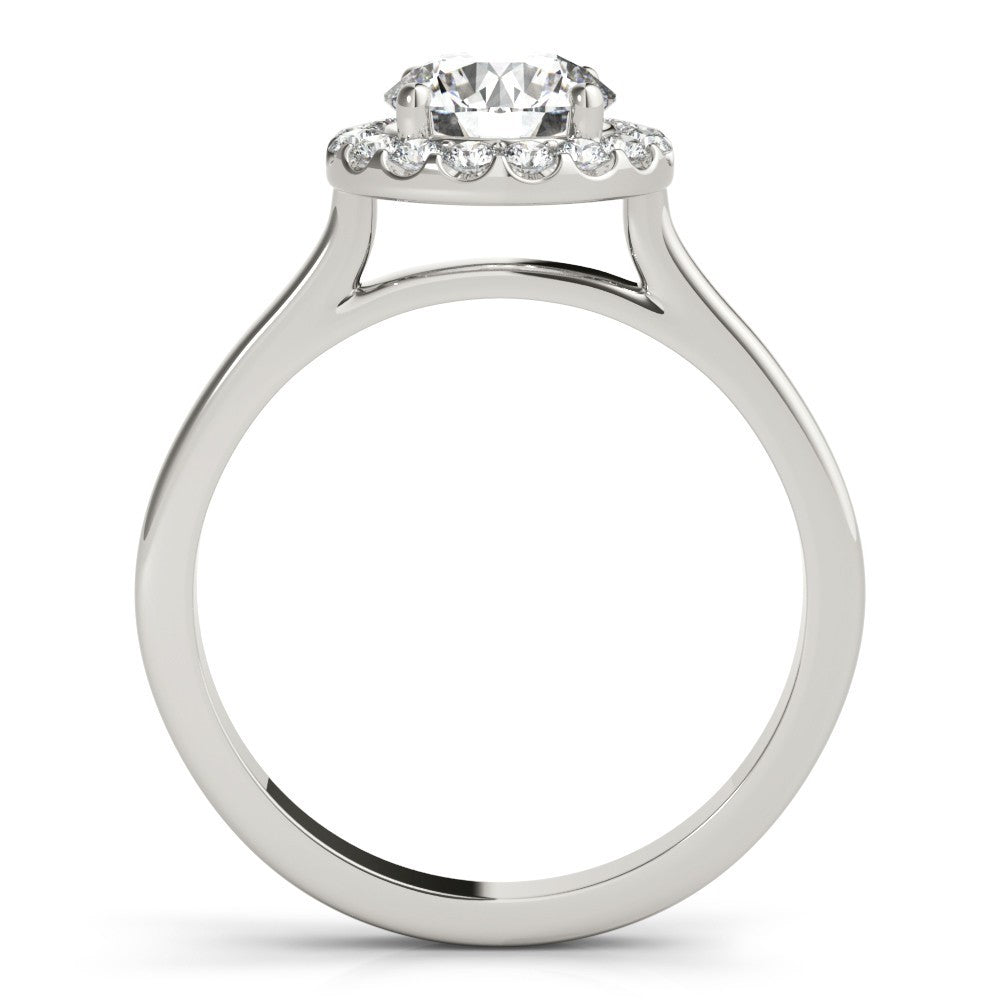Lab-Grown Diamond Halo Engagement Ring in Platinum