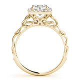 Lab Grown Round Cut Diamond 2.00Ct DE/VS Halo Engagement Ring