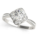 Lab-Grown Diamond Halo Engagement Ring