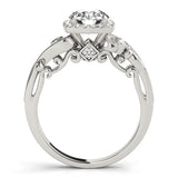 Lab Grown Round Diamond Halo Engagement Ring