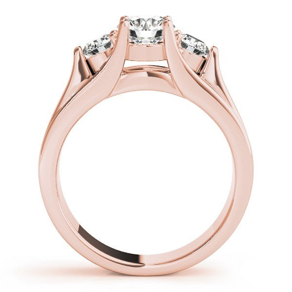 2.00Ct Lab Grown Round Diamond 3 Stone Engagement Ring Platinum