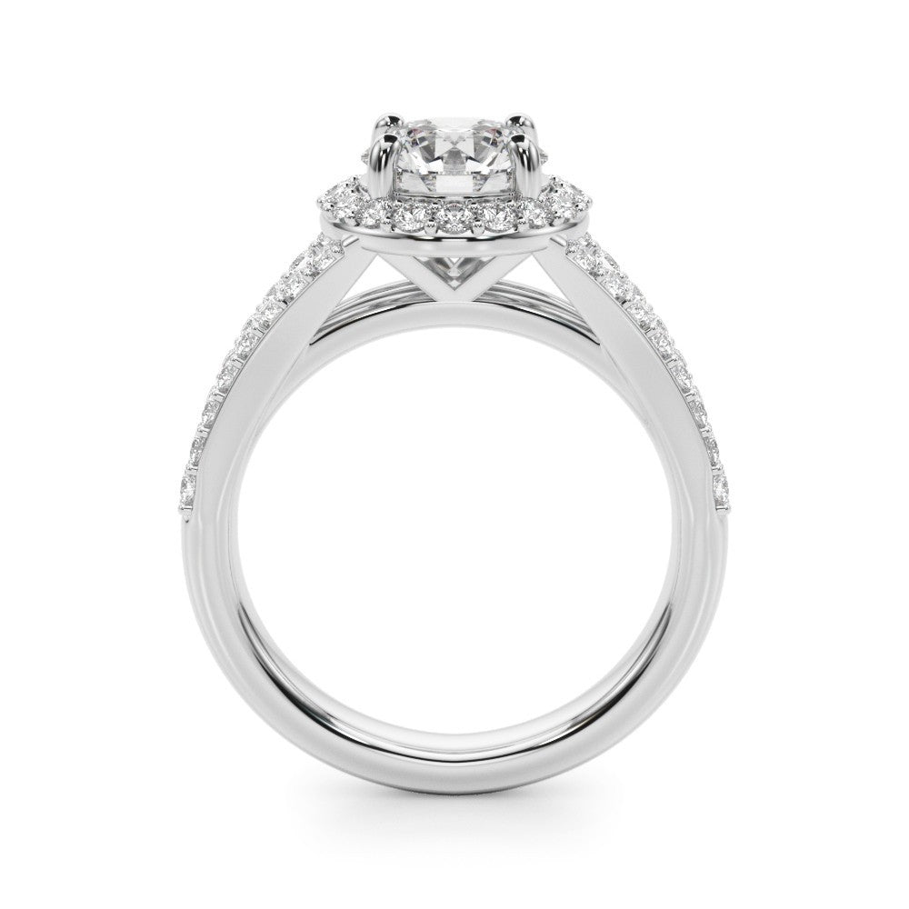 Lab-Grown Diamond Halo Engagement Ring