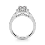 Lab-Grown Diamond Halo Engagement Ring