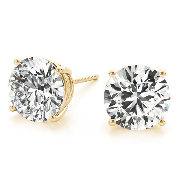 Natural Diamond Stud Earring For Women Uk Hallmarked 0.20CT - 2.00CT