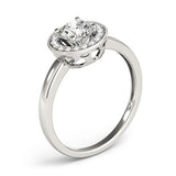 Lab Grown Round Diamond Halo Engagement Ring