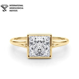 IGI Certified D/VS Princess Cut Lab Grown Diamond Solitaire Engagement Ring