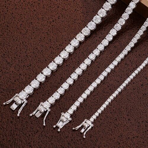 Natural Diamond Tennis Bracelet 18k White Gold