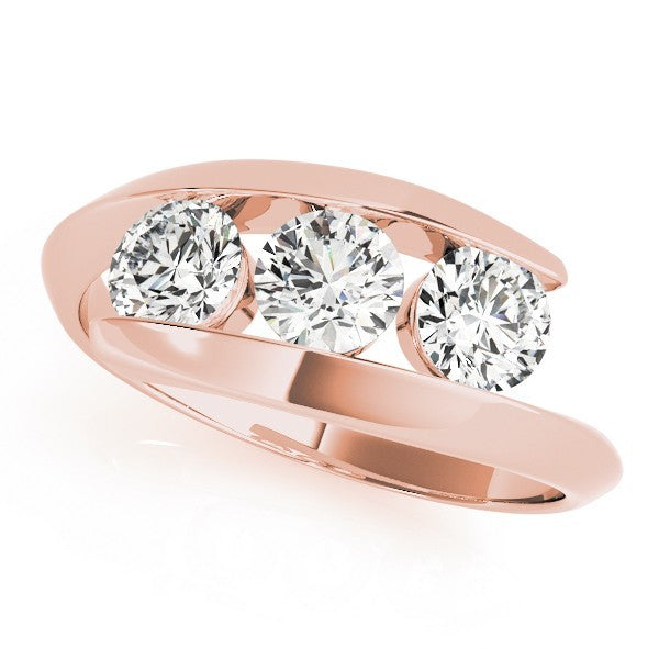 Lab Grown Diamond 3 Stone Engagement Ring For Women In Platinum