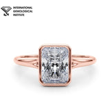 IGI-zertifizierter, im Labor gezüchteter Diamant im Radiant-Schliff Solitär-Verlobungsring