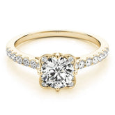 Lab Grown Round Diamond Halo Engagement Ring