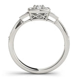 Lab Grown Round Diamond Halo Engagement Ring