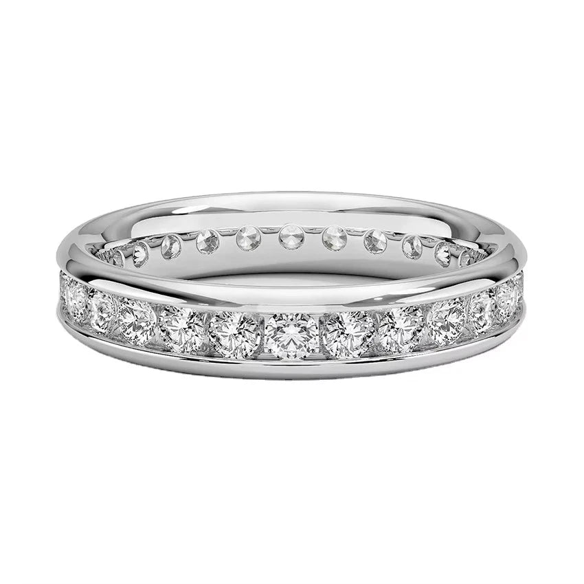 Two interlocking diamond rings on a white background