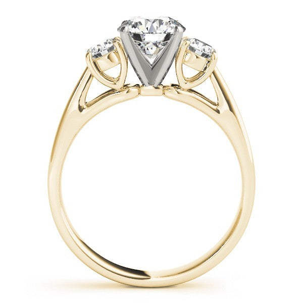 Classic Round Diamond 3 Stone Engagement Ring Platinum Lab Grown