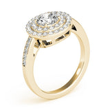 Lab Grown Round Diamond Halo Engagement Ring