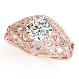 Lab Grown Round Diamond Halo Engagement Ring