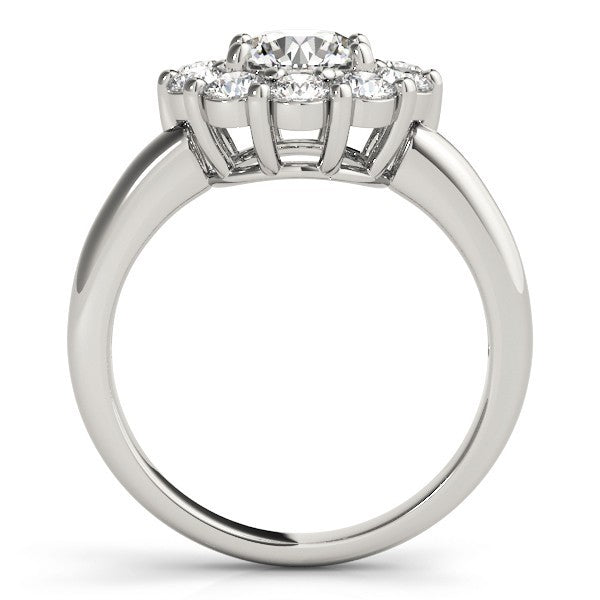 Lab Grown Round Diamond Halo Engagement Ring