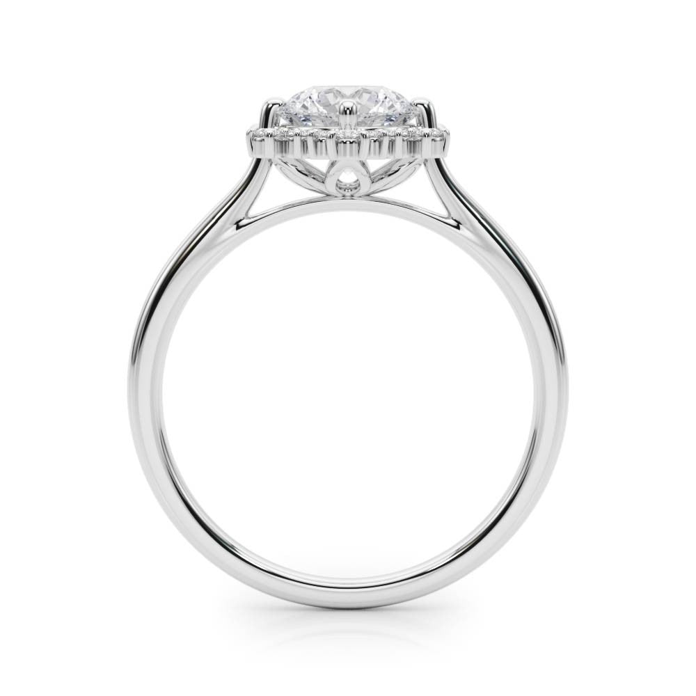 Lab-Grown Diamond Halo Engagement Ring in Platinum