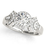 Lab Grown Round Diamond Halo Engagement Ring