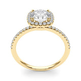 Lab Grown Round Diamond Halo Engagement Ring