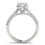 Lab Grown Round Diamond Halo Engagement Ring