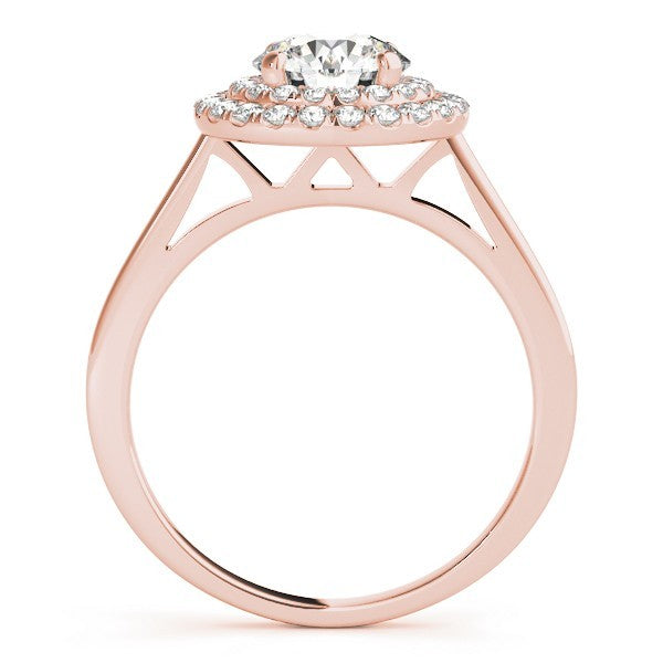 Lab Grown Round Diamond Halo Engagement Ring