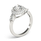 Lab Grown Round Diamond Halo Engagement Ring