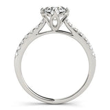 Lab Grown Round Diamond Halo Engagement Ring