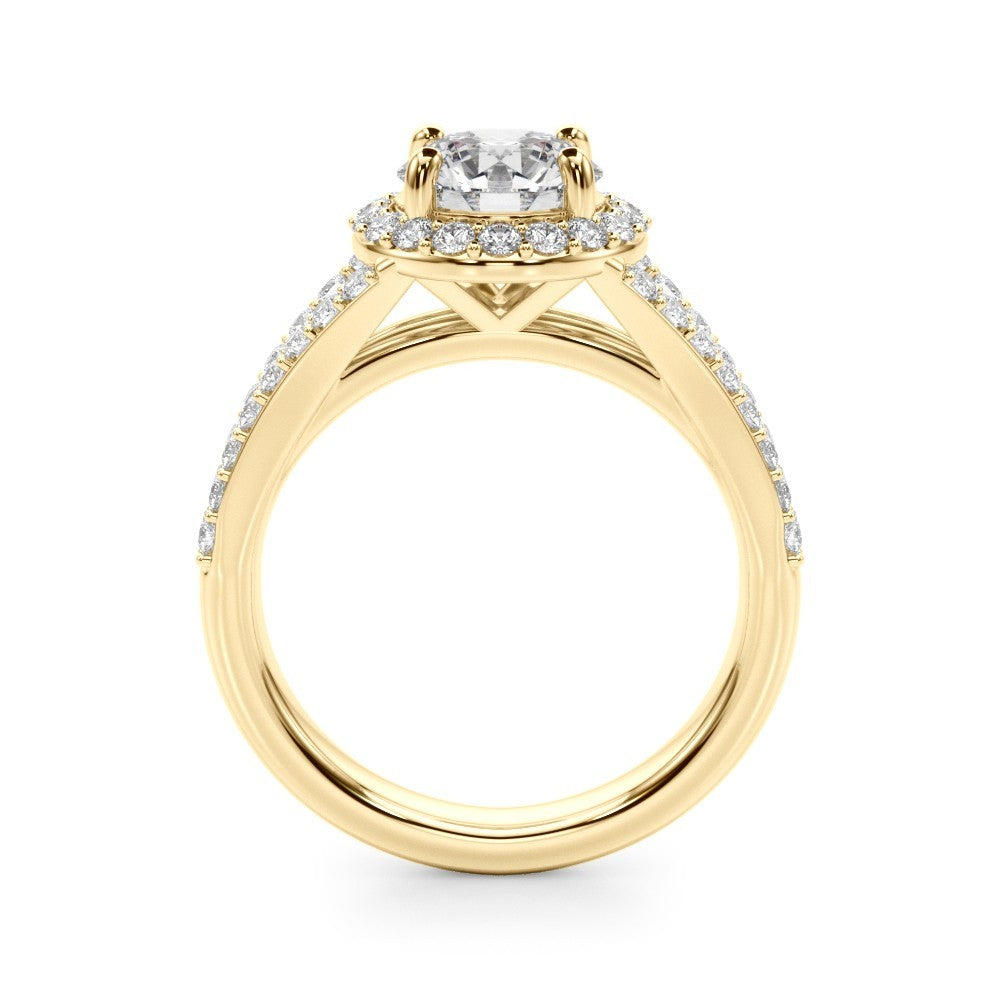 Lab-Grown Diamond Halo Engagement Ring