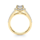 Lab-Grown Diamond Halo Engagement Ring