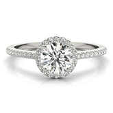 Lab-Grown Diamond Halo Engagement Ring in Platinum