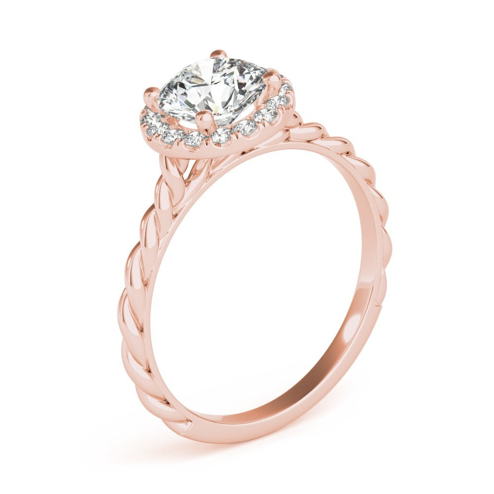 Lab-Grown Diamond Halo Engagement Ring in Platinum