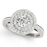 Lab Grown Round Diamond Halo Engagement Ring