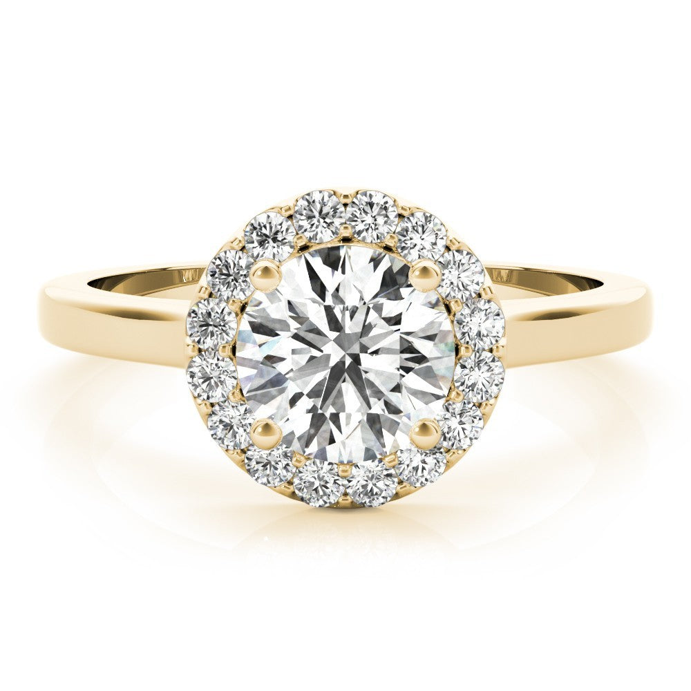 Lab-Grown Diamond Halo Engagement Ring in Platinum