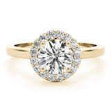 Lab-Grown Diamond Halo Engagement Ring in Platinum