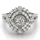 Lab Grown Round Diamond Halo Engagement Ring