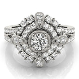 Lab Grown Round Diamond Halo Engagement Ring