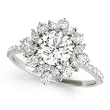 Lab-Grown Diamond Halo Engagement Ring in Platinum
