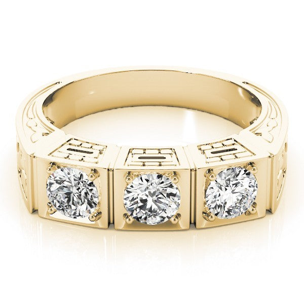 2.00Ct Lab Grown Round Diamond 3 Stone Engagement Ring In Platinum