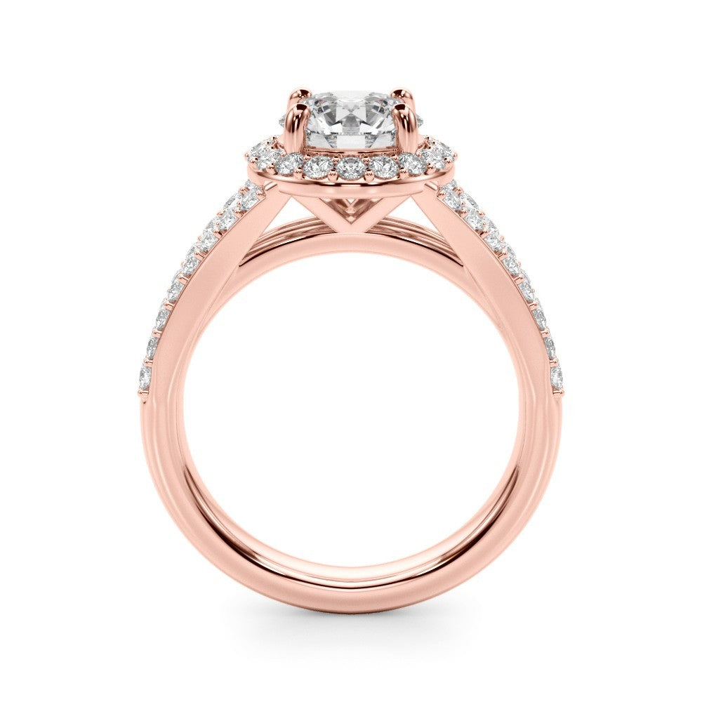 Lab-Grown Diamond Halo Engagement Ring