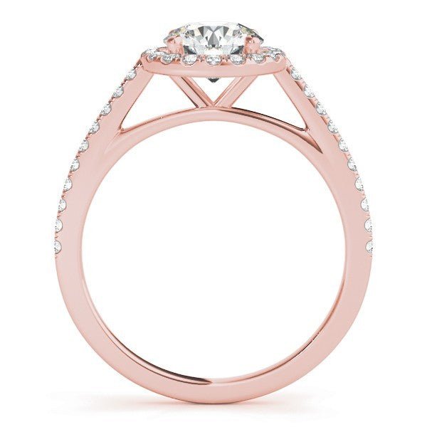 Lab Grown Round Diamond Halo Engagement Ring