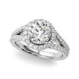 Lab-Grown Diamond Halo Engagement Ring