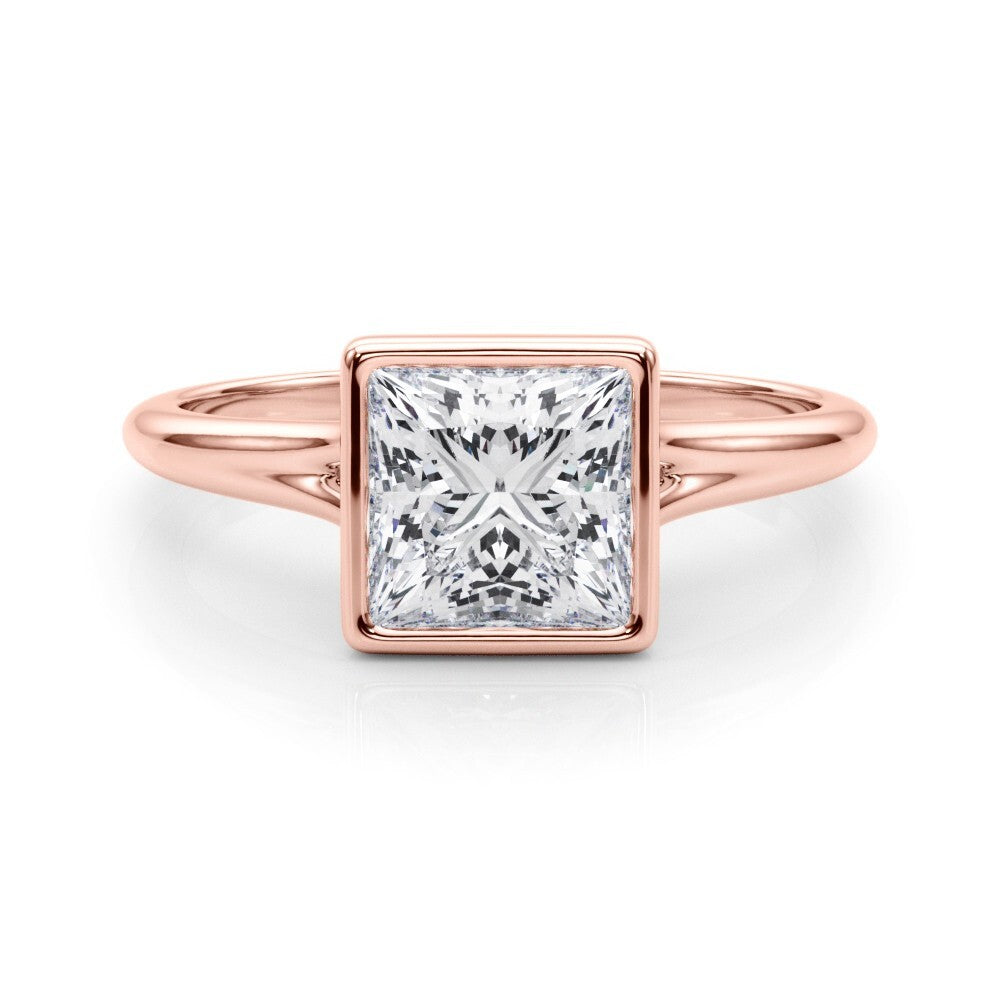 IGI Certified D/VS Princess Cut Lab Grown Diamond Solitaire Engagement Ring