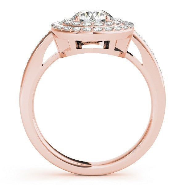 Lab Grown Round Diamond Halo Engagement Ring